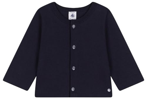 Petit Bateau A0BPS Cardigan Manches Longues Bébé Garçon, Smoking 12 Mois