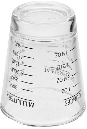 TOPBATHY Glass Measuring Cup Scale Glass Cup for Espresso Shot Kitchen Measure Tool for Preparation