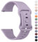 Mugust Cinturino per 20 mm Smart Watch Smartwatch,sgancio rapido in silicone sportivo morbido braccialetti di ricambio per 20 mm orologio per uomo e donna, Luce viola, 22mm, Moderno