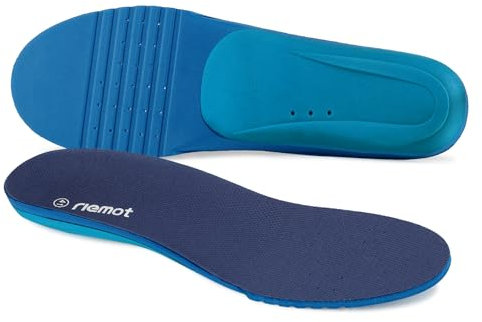 riemot Comfort Sports Insoles for Men and Women, Athletic Shoes Insole with Arch Support, Breathable Orthotic Shoe Inserts Replacement Cushioning Pads for Running Shoes Work Boots, Navy 9UK/43EU