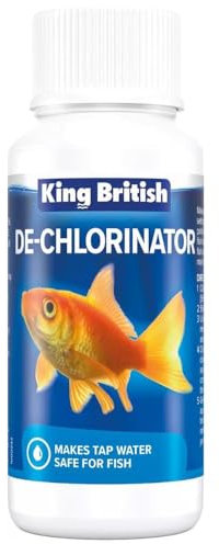 King British – De-Chlorinator 250ml – Makes Tap Water Safe for Fish – Removes Excess Chlorine For Coldwater & Tropical Aquariums – Use When Setting Up a New Aquarium or Changing Tank Water