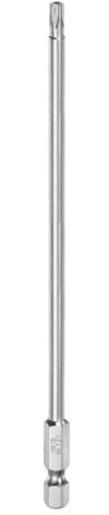 sourcing map T20 Security Torx Bit 1/4 Hex Shank 6 Long S2 Steel Magnetic Tamper Resistant Star Bits Screwdriver Torx Head with Hole for Driver Drill Bits Remove Fastening Screws