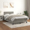 KOIECETA Boxspringbett mit Matratze Polsterbett Bett Hotelbett Einzelbett Bettrahmen Bettgestell Lattenrost Schlafzimmerbett Hellgrau 120x200 cm Samt