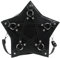 XZQYDS Punk Nieten Nieten Sternform Crossbody Tasche Motorrad PU Leder Reißverschluss Schultertasche mit verstellbarem Riemen für Damen