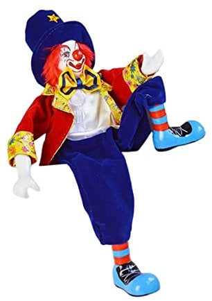 Qianly Vintage Clown Stoffpuppe Dekoration für Einweihungsparty Café Erwachsene Kinder