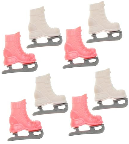MOLUCKFU 4paare Puppen Rollschuh Miniatur-Schlittschuhe Für Puppen Puppenzubehör Realistische Minihausdekoration Dekoratives Miniaturmodell DIY-bastelprojekte