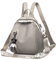 Eshow Rucksack Damen Klein, Elegant Cityrucksack Tagesrucksack, Kleine 3 in 1 Rucksackhandtasche für Mädchen Und Frauen, Anti-Diebstahl Rucksacktasche Modern für Pendeln Schule Arbeit Reise Grau