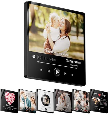Coiisovd Personalisiertes Muttertagsgeschenk für Mama,Spotify Foto Musik Kühlschrankmagnet,Individuelles Geschenk für Frauen Geburtstag Muttertag,Mit eigenem Foto & Song – Für die Beste Mama