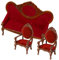 ADOCARN 3Pcs Pfirsich Sessel Puppenhausmöbel Winzig Häuser Winzige Häuser Sofas Kleine Haussofas Wenig Entzückender Kleiner Couchsimulation Mini Sofa Tiny Couch Model Doll Couch