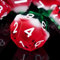 ORUZA 7 Stücke Polyedrische DND Würfel Set Scharfe Kante D&D Wassermelone Würfel D4 D6 D8 D10 D% D12 D20 Harz DND Würfel Set für Dungeons und Dragons TTRPG MTG Rollenspiele Tischspiele Würfel