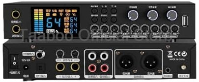 Audio Mixer, 24W 16 Effects Digital Pre-Effector Bluetooth Sound Box DJ Mixer Console Amplifier Speaker Wireless Monitoring System(K160 With XLR)