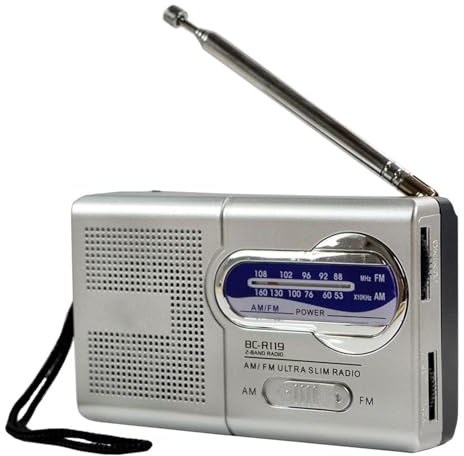 Radio d'urgence Portable, Lecteur de Musique AM/FM, Radio météo, baladeur avec Haut-Parleur intégré et Prise Casque, pour Les pannes de Courant, Les catastrophes et Les activités de Plein air