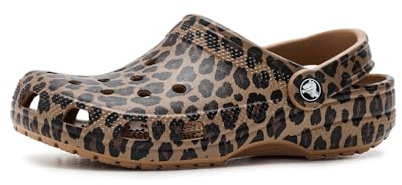 Crocs Sabots Classiques Unisexes pour Enfant, Léopard sépia, 32/33 EU