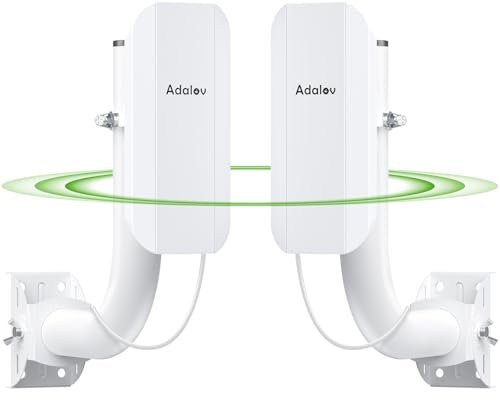 CPE362 Gigabit Wireless Bridges with Bracket Mounts VLAN Support, 5.8GHz Point to Point WiFi Bridge, 48V PoE Outdoor CPE with 1000 Mbps LAN Port for 5KM PTP & PTMP Network Extend