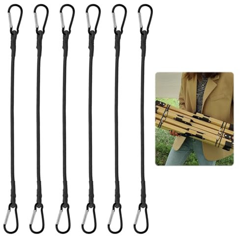 Tendeurs Elastique avec Crochets,6 Pcs Robuste Tendeur Elastique, 30CM Brelet Corde Elastique avec Mousqueton pour Camping, Brelet Tendeurs Elastique avec Mousqueton, Bâches, Tente, Bagages, Voitur