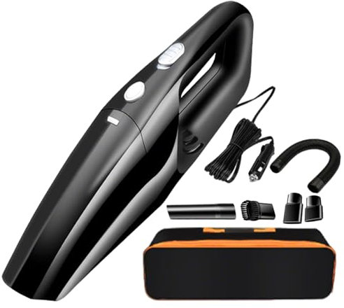 Générique Aspirateur Main sans Fil,Aspirateur Mobile avec Aspiration 9000 PA - Accessoires de Nettoyage Compact pour Débris Poussière Sable Poils d'animaux Maison Cuisine Véhicule