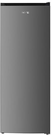 HYE Upright Freezer in Inox With 161L Capacity, 3 Drawers, Reversible Door, Slim 55cm Wide Frame, Manual Defrost – Compact Freestanding Tall Design for Kitchen or Garage Use – RF01SDFRS161S01 [2025]