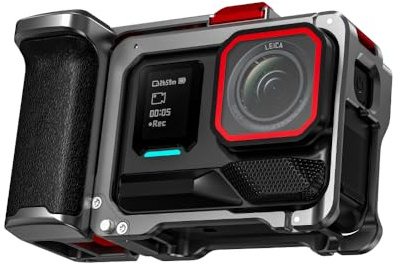 BRDRC Griff-Set für Insta360 Ace Pro 2 / Ace Pro (mit Käfig), Griffhalter-Bundle Erweiterungshalterung mit Auslöserknopf, Schnellverschluss, Kaltschuh für Insta 360 Ace Pro 2/Insta360 Ace Pro Zubehör