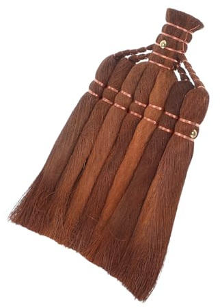 STOBAZA Old-fashioned Palm Fiber Broom Head Outdoor Cleaning Tool for Sweeping Patios Garden Broom Hand-woven Replacement Accessories