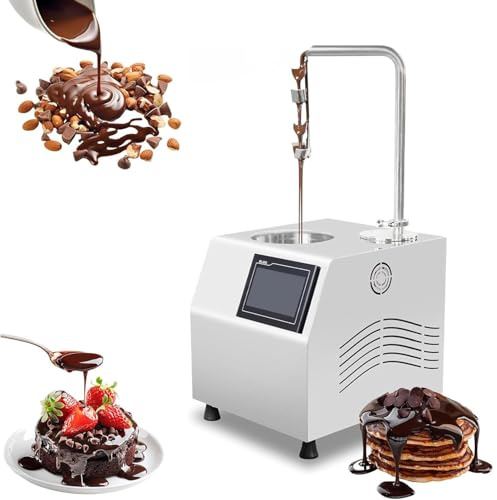 WEIZIIA Commercial Chocolate Fountain Machine Chocolate Melting Tempering, Stainless Steel, Precision Temperature Control, Professional Melter for Chocolate Shops & Bakeries 5.5L