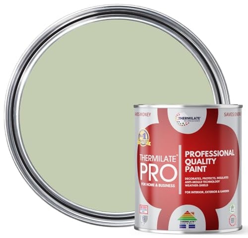 Thermilate PRO FLEX Interior & Exterior Paint - Professional Multi-Surface Paint & Primer for All Walls, Wood, Furniture, Kitchen Cupboards & Garden | All-in-One - Sage Green - 5L - Matt