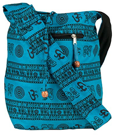 Blau Patchwork Handgemacht Crossbody Groß Hobo Schulter Tasche Hippie Boho Fashion Alltag Einzigartig