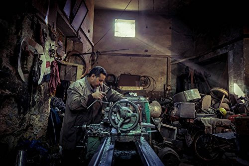 Kunstdruck/Poster: Nader El Assy Der Arbeiter - hochwertiger Druck, Bild, Kunstposter, 75x50 cm