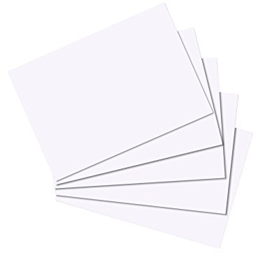 Herlitz Karteikarten, 170 g/m², holzfrei (2000 Stück, DIN A7 | weiß blanko)