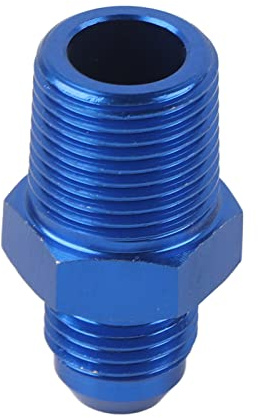 Keenso AN6 auf 0,95 cm NPT gerader Kraftstofföl-Adapter, Aluminium-Turbovorschubleitung, T-Fitting-Adapter, blau
