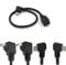 90° Degree Angle USB 5P Micro B Male to 5P Mini USB Female Left Right Down Up Angled Extension Cable Adapter for Phone Charger GPS MP3 MP4 Data Sync Tablet Cord Adaptor (up+dwon+Left+Right)
