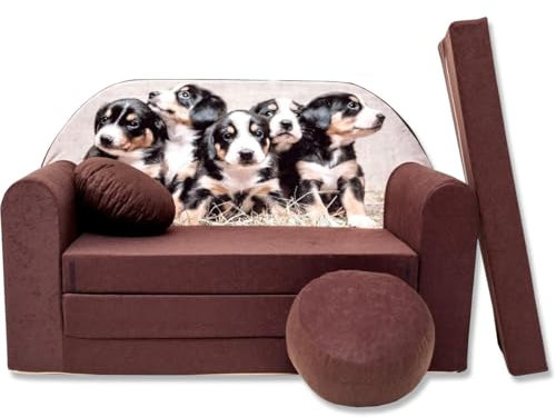 millybo Kindersofa Kinder Couch mit Schlaffunktion ausklappbar 3in1 Kinder Sofa Spielsofa mit Bettfunktion Mädchen Jungen Sitzsack Minisofa Schlafsofa Kinderzimmer Schlafsessel (K7)