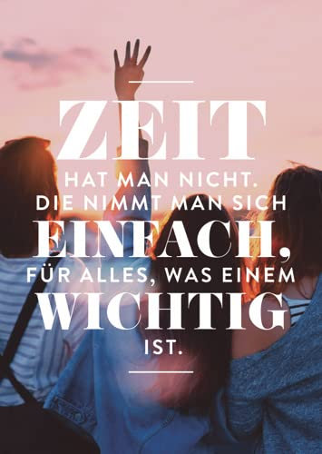 10er-Pack: Postkarte A6 +++ LUSTIG von modern times +++ ZEIT HAT MAN NICHT. DIE NIMMT MAN SICH EINFACH +++ VISUAL STATEMENTS