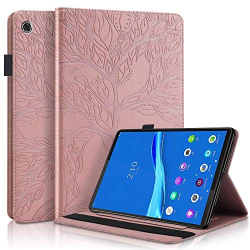 Succtop Coque Lenovo Tab M10 Plus 10.3 Pouce Etui de Cuir PU Portefeuille Flip Housse Fente pour Carte avec Standing Function Lenovo Tab M10 FHD Plus (2nd Gen) TB-X606F TB-X606X Or Rose