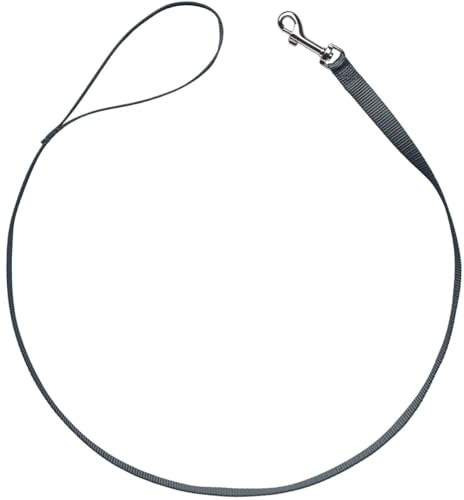 HUNTER London Mini Hundeführleine | Polyester, weich, leicht & pflegeleicht, leuchtende Farbe für Alltag & Abenteuer, Farbe: Anthrazit, Größe: 10/140