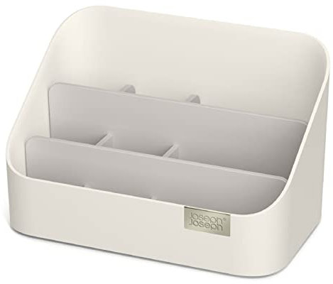 Joseph Joseph Tiered Beauty Make Up Kosmetik-Organizer mit Trennwänden Aufbewahrungsbox für Schlafzimmer Badezimmer – Hellrosa