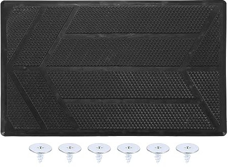 X AUTOHAUX Auto Fahrzeug Bodenmatte Platte Patch Ferse Pedal Abdeckung V-Form Schwarz