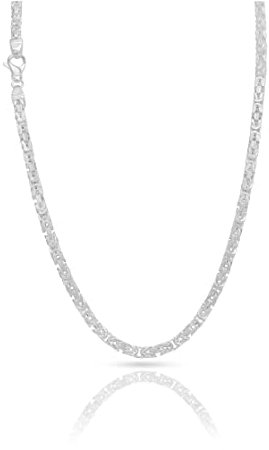 TAIPAN Königskette 5mm breit 50-55-60-65-70cm lang aus 925 Sterling Silber massiv vierkant (55)