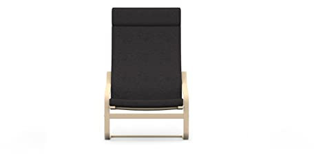 COMFORTLY Ersatz-Stuhlhusse, handgefertigt, kompatibel mit Poang Sessel, Krone – Schwarz