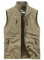 Oralidera Herren Outdoor Weste mit Vielen Taschen Anglerweste Safariweste Jagdweste Multifunktionsweste Freizeit Ärmellose Jacke Leicht Sommer Weste, Khaki, XXL