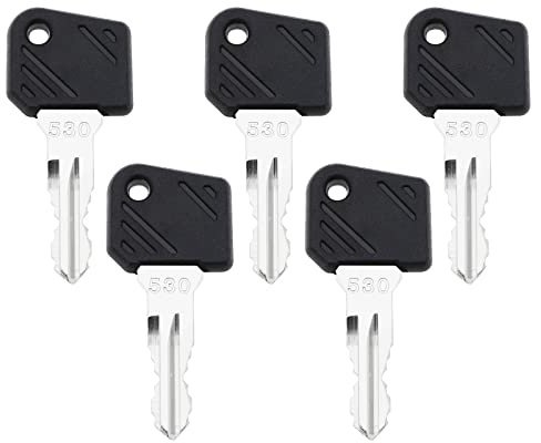 Create idea 5PCS 530 Ignition Starter Keys Compatible with Heli Forklift Compatible with Linde Forklift Heavy Equipment Replacement Keys