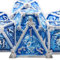 SIQUK 7 Stücke Würfel Metall Set DND Würfel Polyedrisch Würfel Metall Spielwürfel D20 D12 D10 D% D8 D6 D4 DND Dice Metal für RPG D&D Dungeons and Dragons, Himmel Blau