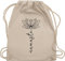 Turnbeutel Rucksack - und Wellness - Namaste Lotusblüte I Geschenk Yoga - Unisize - Naturweiß - meditation lotus stoffrucksack spirituelle hippi beutel joga hippie turnsack yoga-geschenke line art