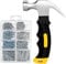 Kit Assortito di 560 Chiodi per Appendere Immagini e Martello da 325 g - Set Mini Martello Con Ferramenta, 280 Chiodi da Parete e 280 di Finitura