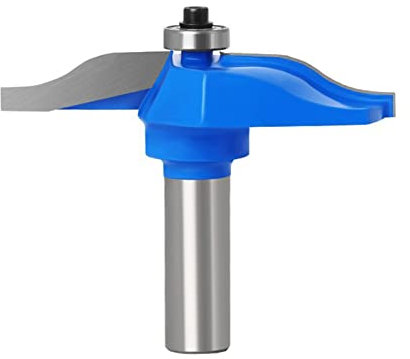 Wisecoco Router Bits,1/2-Inch Shank Round Over Raised Panel Cabinet Ogee Door Rail and Stile Router Bits, Woodworking Wood Cutter, Wood Carbide Groove Tongue Milling Tool - Blue