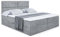 ALTDECOR Boxspringbett mit Matratze und Lattenrost, Boxbett, Topper, Polsterbett mit Bettkasten, Bett mit Stauraum H3-Matratze, Doppelbett, Springboxbett - Aura - 180x200 - Grau Samt
