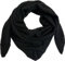 J26 XL Dreiecksschal Winter Unisex Dreieck Schal Uni Farbe Wolle Fashion Stola Tuch (Schwarz)