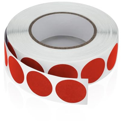 Runde Aufkleber 19mm Rot Selbstklebend Rolle Kleine Klebepunkte Etiketten Farbkodierung Kreise Sticker Wetterfest 1000 Stück