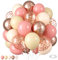 Ballons roses, ballons de 12 pouces rétro rose métallisé chrome or rose sable blanc ballons nus pour mariée, baby shower, filles, bohème, décorations d'anniversaire et de mariage