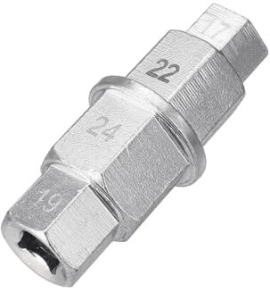JNNJ Outil De Démontage D'axe Hexagonal Roue Moto, Outil De Démontage L'axe De La Roue Avant Arrière Moto, Outil Dépose D'essieu Hexagonal pour La Plupart des Réparations Roues(Argent)