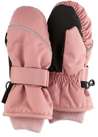 Sterntaler Fäustlinge aus Funktionsmaterial mit reflektierendem Detail Mädchen - Baby und Kinder Handschuhe wasserdicht mit wärmendem Futter - perlrosa, 4